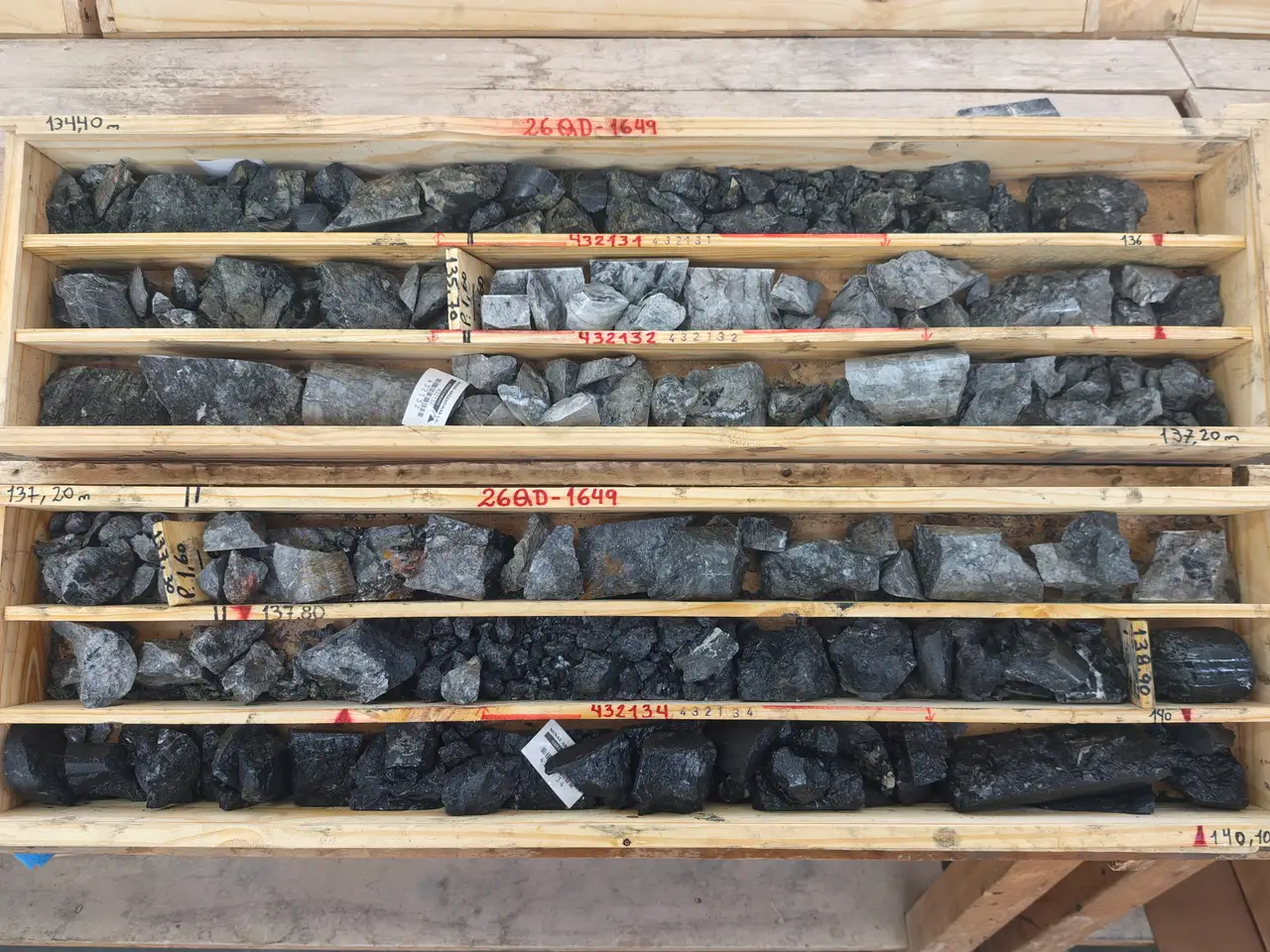 Las muestras de roca con altas concentraciones de oro que fueron halladas en Gualcamayo.