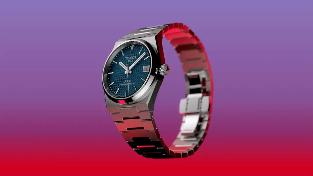 El Tissot PRX Automatic resalta por su brazalete integrado y su reserva de marcha de 80 horas.