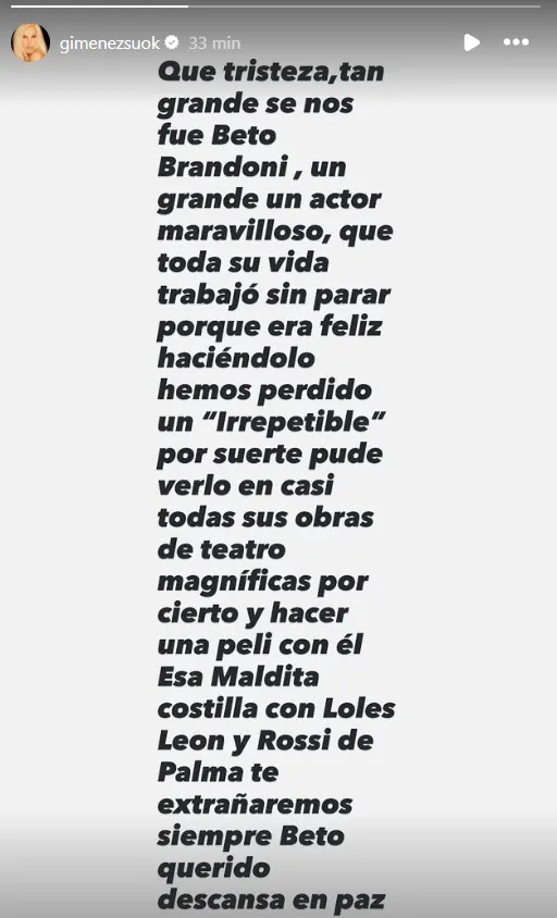 El adiós de Susana Giménez a Luis Brandoni. 