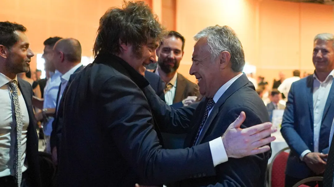 Alfredo Cornejo y Javier Milei, en San Rafael.