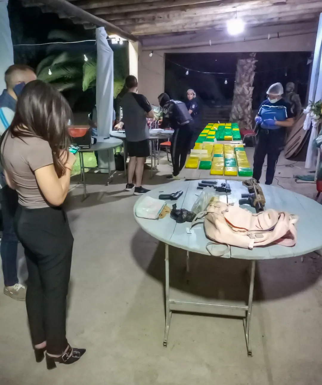 Los 91 kilos de marihuana incautados el año pasado en Maipú. 