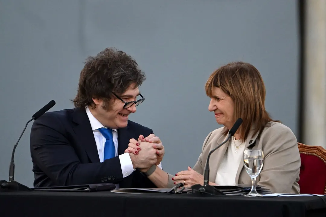 Patricia Bullrich y Javier Milei.