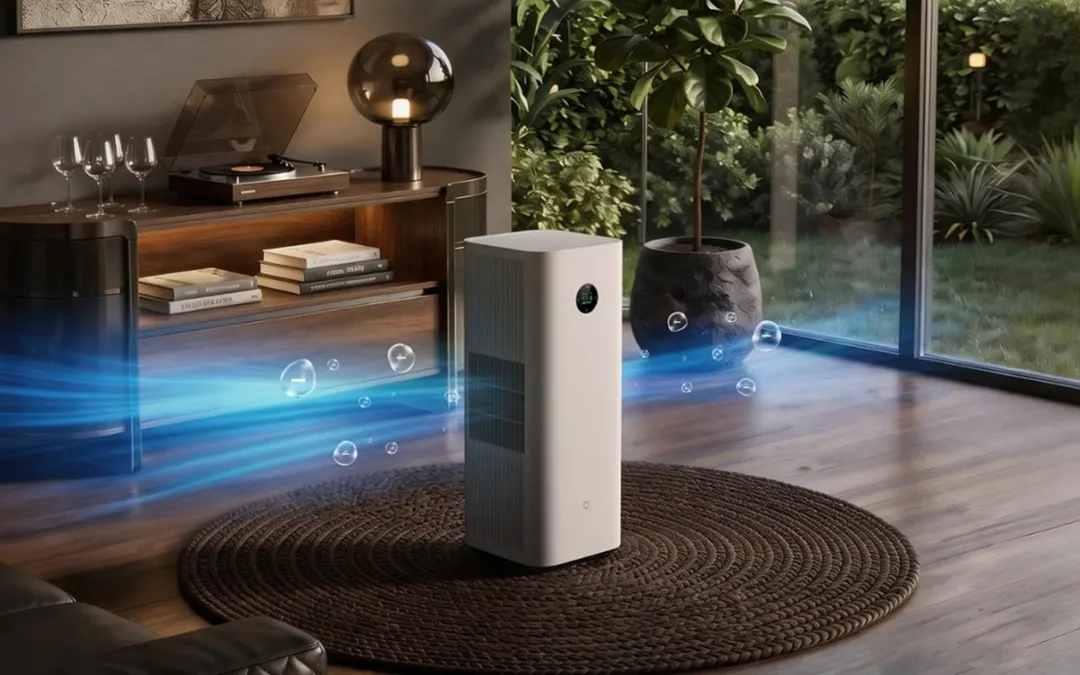 El purificador Mijia 6 Plus garantiza aire limpio en espacios residenciales amplios.
