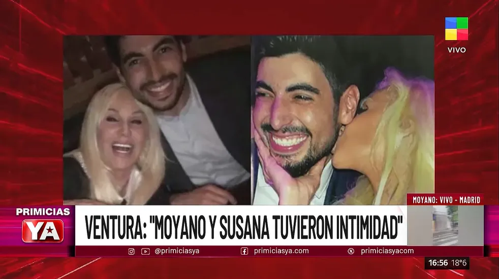 Revelaron que Facundo Moyano y Susana Giménez habrían tenido intimidad.