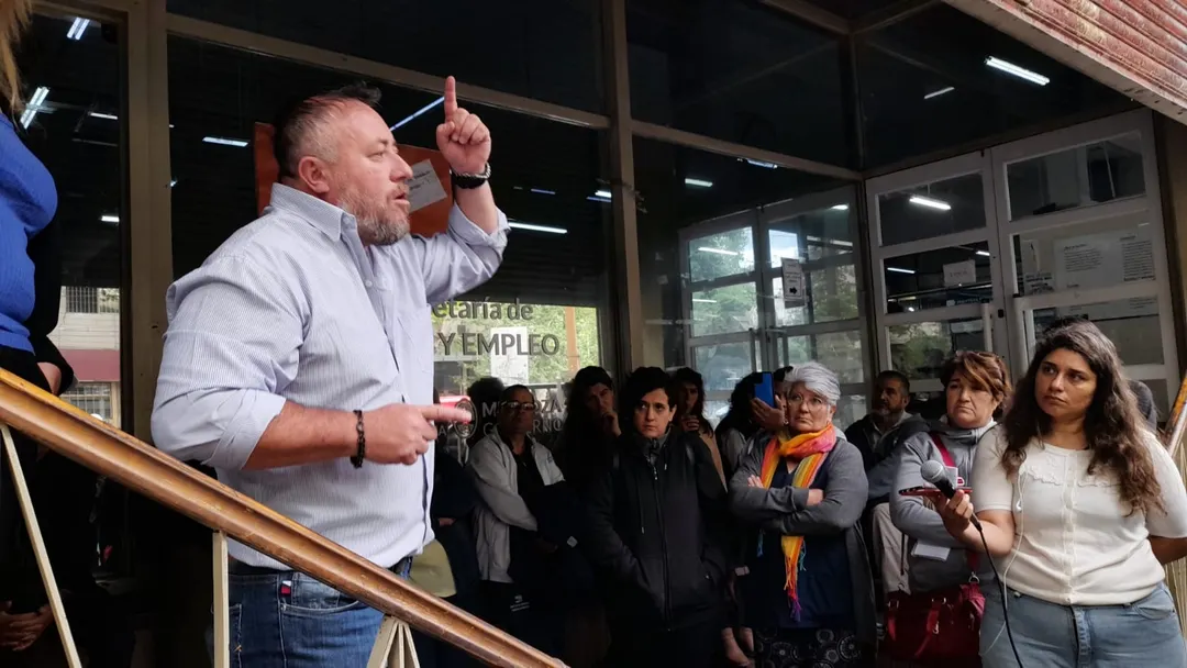 Roberto Macho, secretario general de ATE. El año pasado rechazaron el nuevo CCT. Foto: Prensa ATE