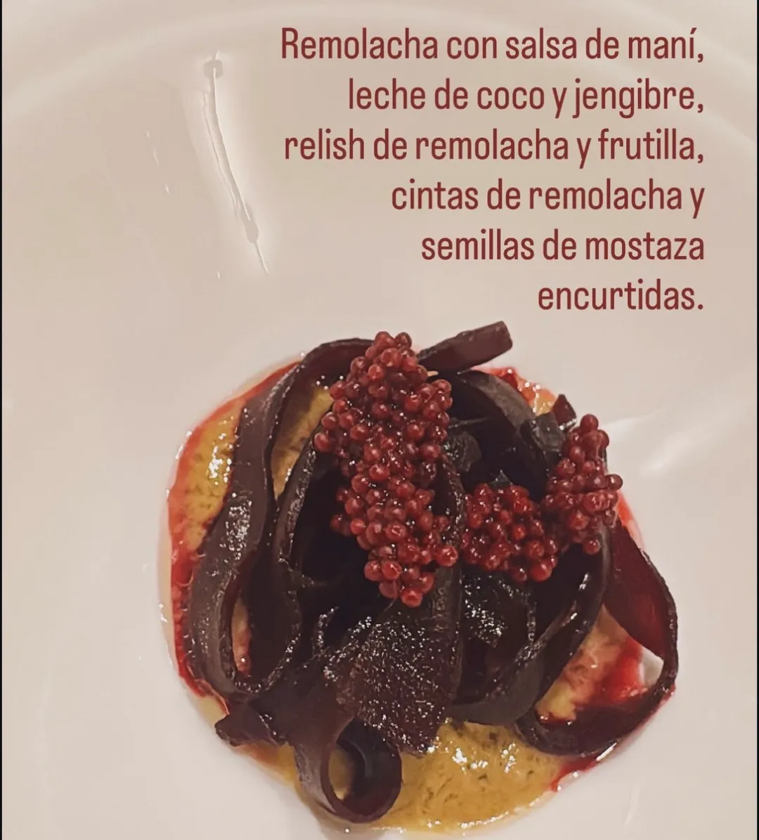 Aris Pabón: un lujito en Mendoza, que crea platos como este.