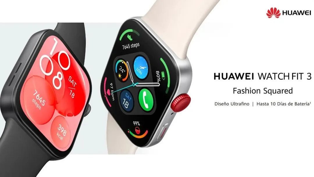 Huawei Watch Fit 3 destaca entre los relojes económicos por su diseño cuadrado y capacidad de llamadas Bluetooth.