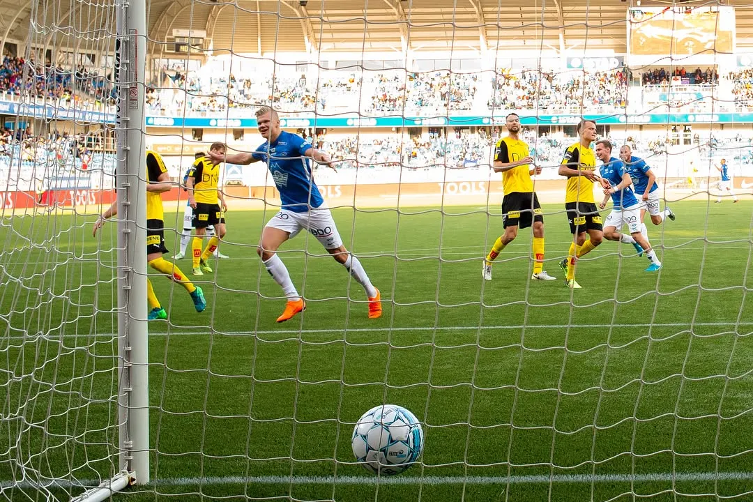Erling Haaland en el Molde FK de Noruega.