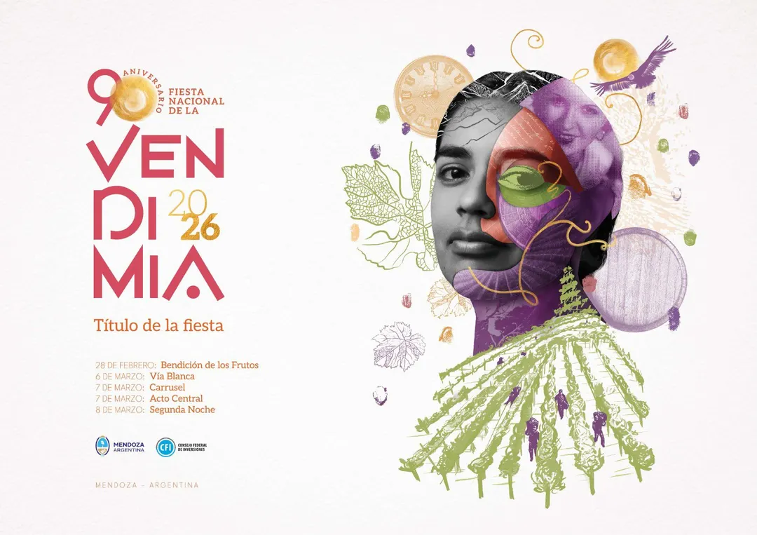 El afiche de la Fiesta de la Vendimia 2026.