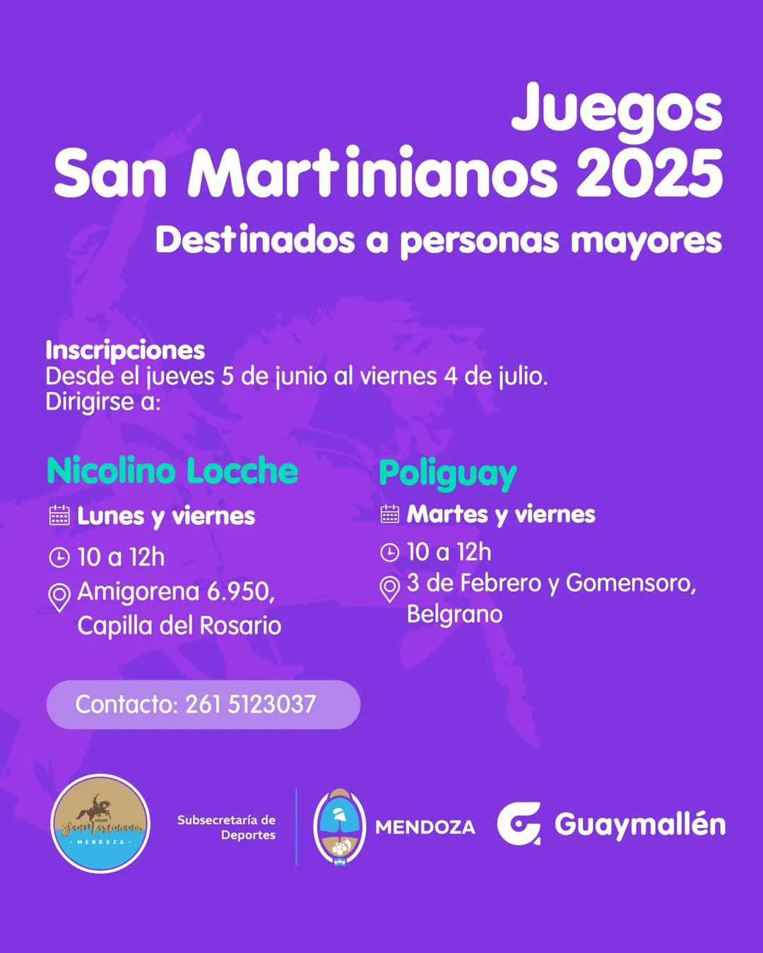 Las personas mayores también tendrán sus Juegos Sanmartinianos 2025 y ya pueden inscribirse