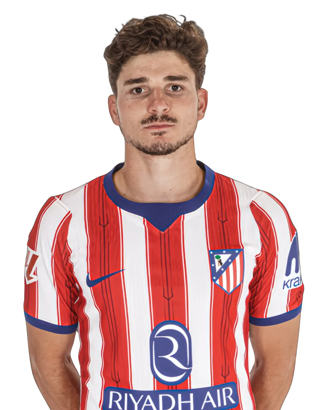 La foto oficial de Julián Álvarez en la página del Atlético de Madrid.