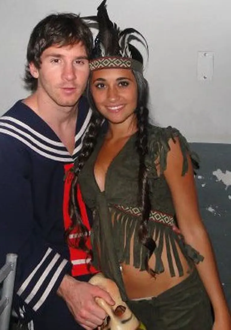 La famosa foto de Messi disfrazado de Quico. 