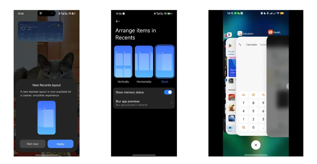 La nueva interfaz de HyperOS 3.1 facilita el uso de herramientas de multitarea en pantallas grandes.