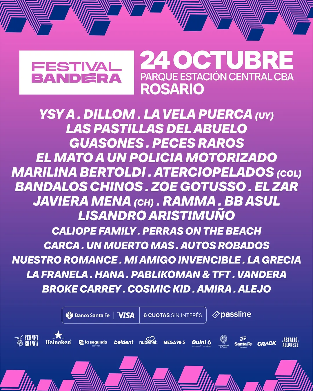 Se conoció el Line Up del Festival Bandera 2026.
