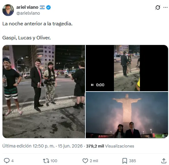 La última noche de Gaspi en Brasil. 