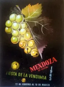 El afiche promocional de la Vendimia de 1963.