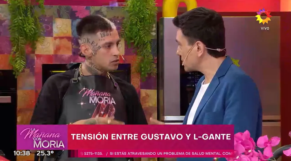 L-Gante enfrentó a Gustavo Méndez, periodista de El Trece. 