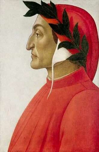 El retrato de Dante Alighieri, autor de la frase hoy, creado por Boticelli.