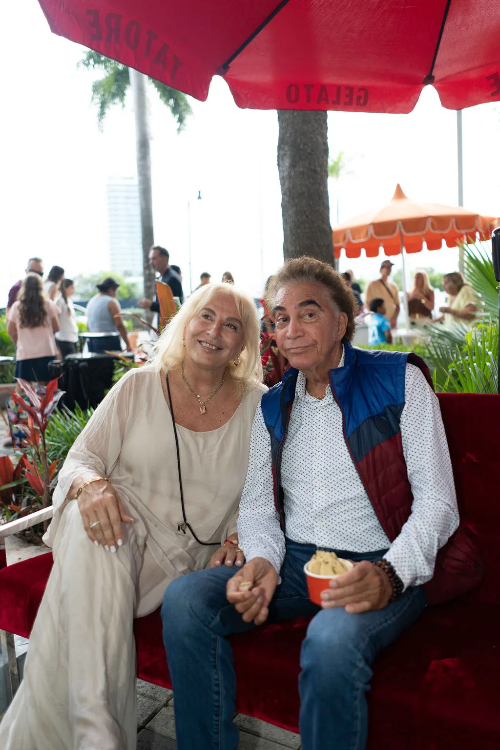 El Puma Rodríguez y María Teresa Guarracino de Tatore Gelato.