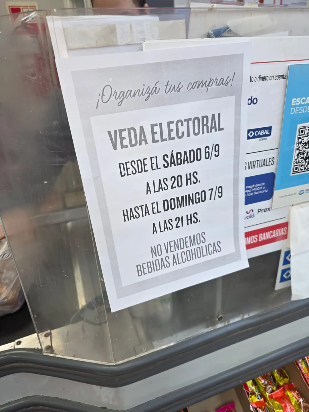 Un supermercado de Belgrano no vende alcohol. 
