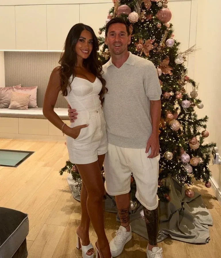Messi y Antonela en Año Nuevo.