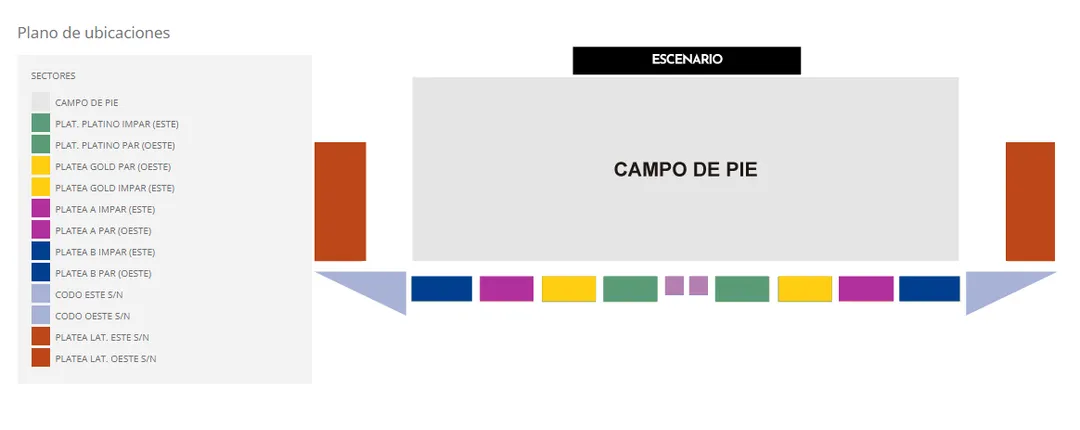 El plano de entradas para ECOS en Mendoza.