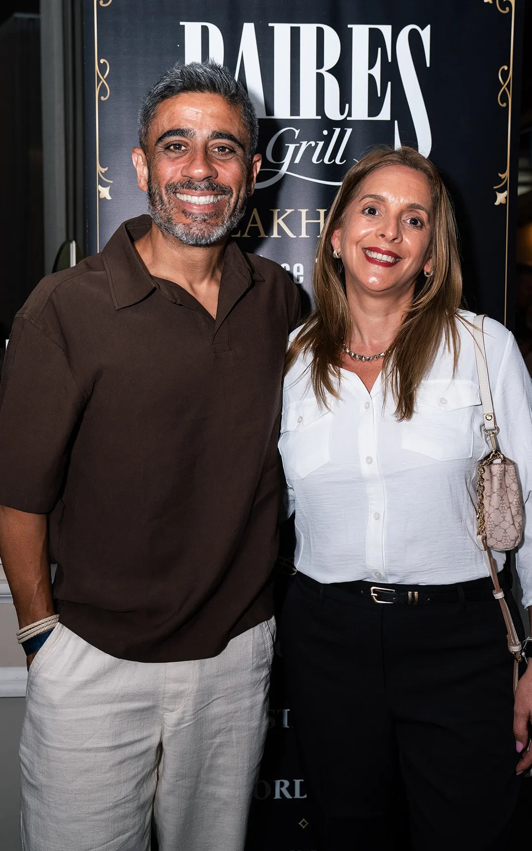Fede Bustos y su esposa.