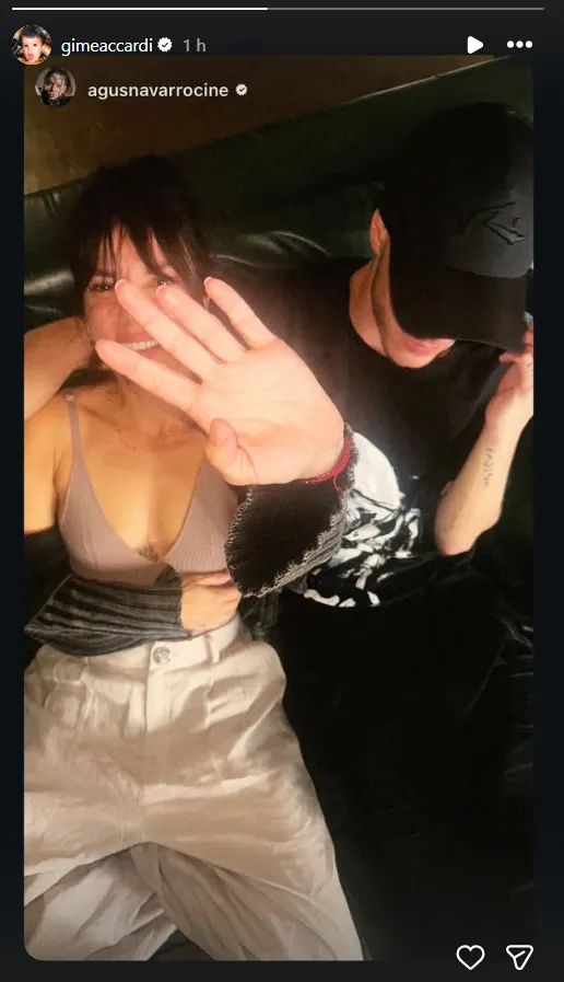 La foto de Gimena Accardi junto a un hombre. Foto: Instagram / @gimeaccardi. 