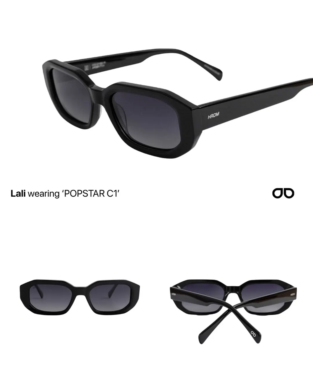 La artista lució el modelo Popstar de los lentes LALI x HRDM.