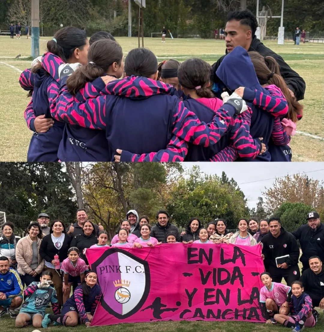 Pink FC disputa el torneo femenino y también se unió a la movida.