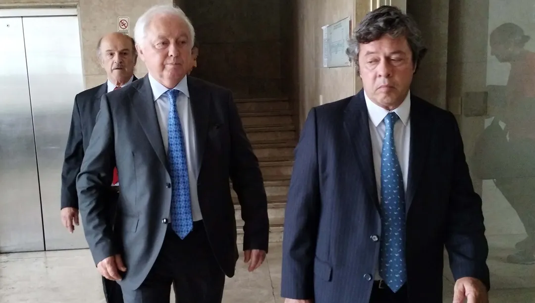El bróker Héctor Martínez Sosa acudió a los triunales de Comodoro Py para brindar su declaración indagatoria en el marco de la causa Seguros. Foto: NA