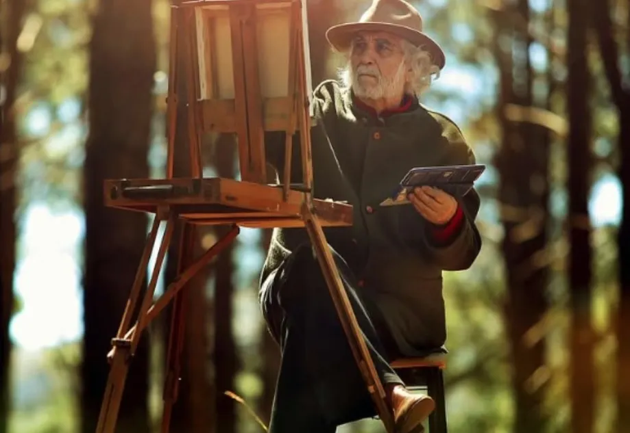 Carlos Alonso en Unquillo, en la sierra cordobesa. Su patria adoptiva.
