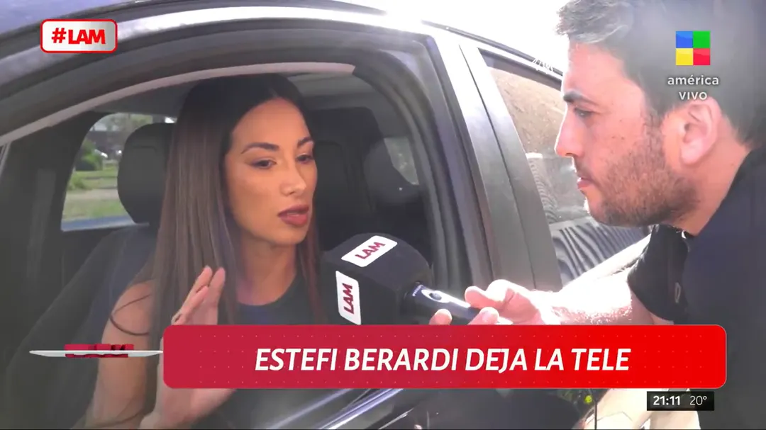 Estefi Berardi se va de la televisión. Foto: captura de video/ América TV. 