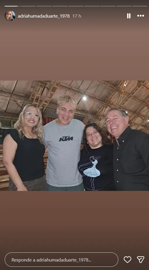 Cristian Castro visitó la iglesia de El Challao en Mendoza. Foto: Instagram / @adriahumadaduarte_1978.