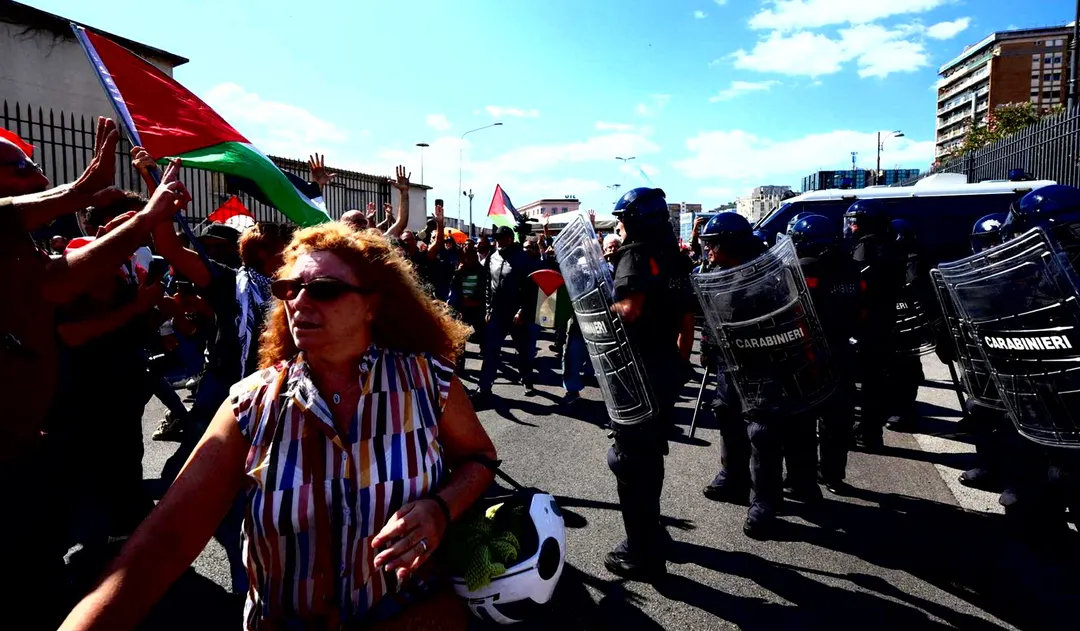 Italia apoya a Gaza y el estado de Palestina y lo muestra en las calles. Fotos Efe