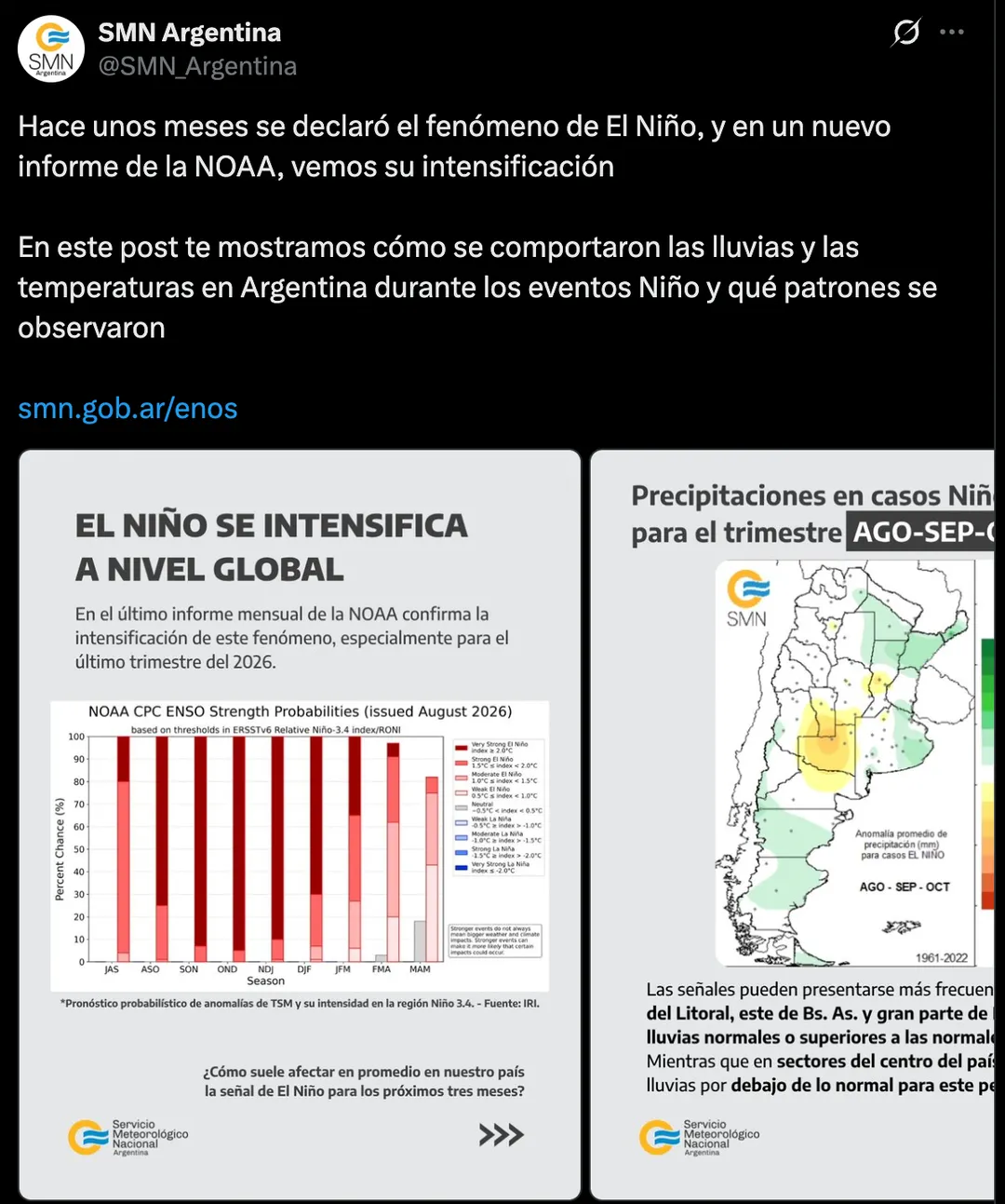 El fenómeno de El Niño se intensifica a nivel global.