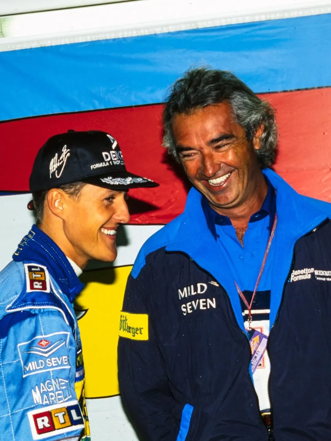 Flavio Briatore junto a Michael Schumacher.