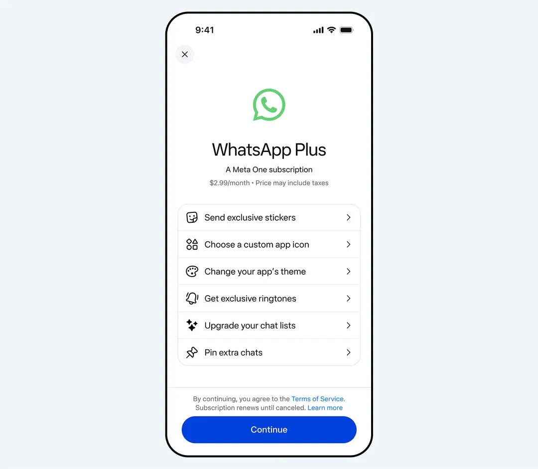Los planes de Meta One permiten personalizar temas y tipografías en mensajes directos.
