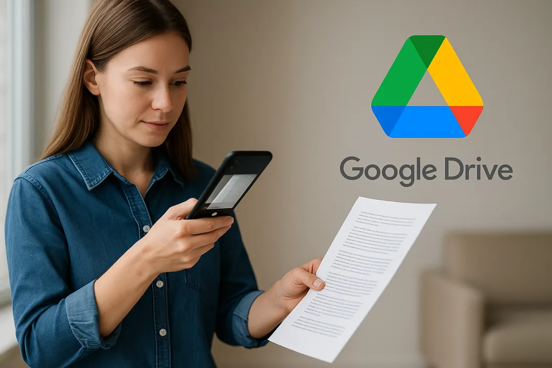 Google Drive permite digitalizar documentos, mejorar la imagen y guardarlos automáticamente en la nube.