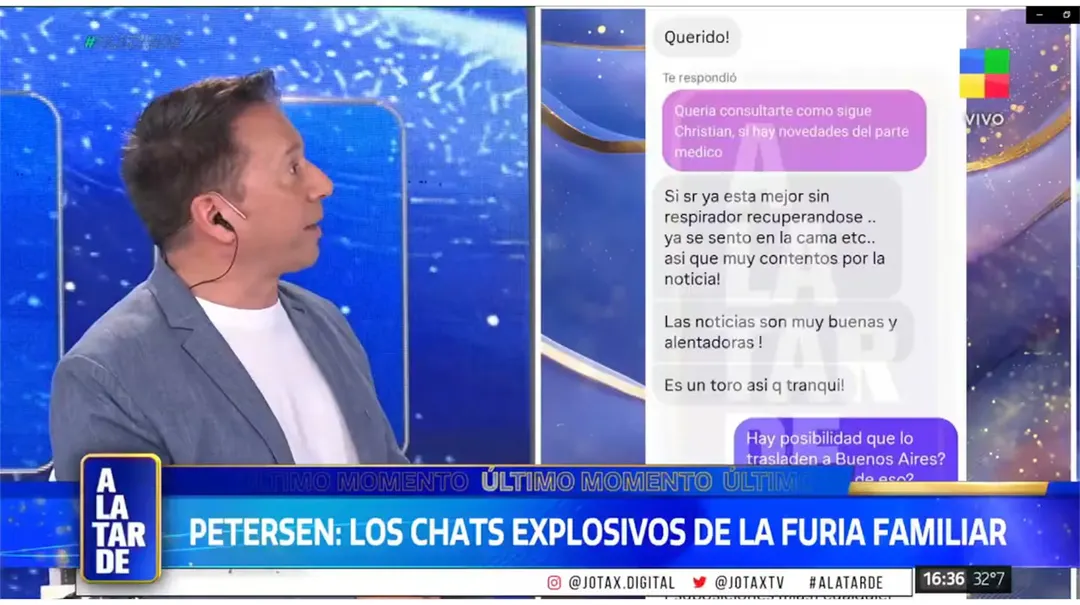 Christian Petersen se encuentra estable y ya respira sin asistencia tras su grave crisis de salud.