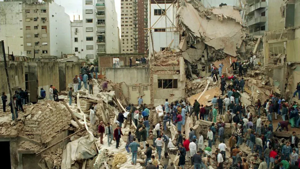 El día del atentado a la AMIA, el 18 de julio de 1994.