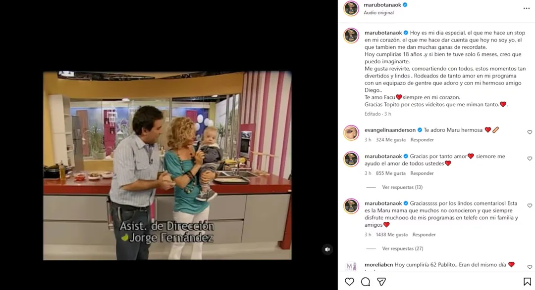 Maru Botana compartió un video retro cargado de emoción para recordar a su hijo Facundo.