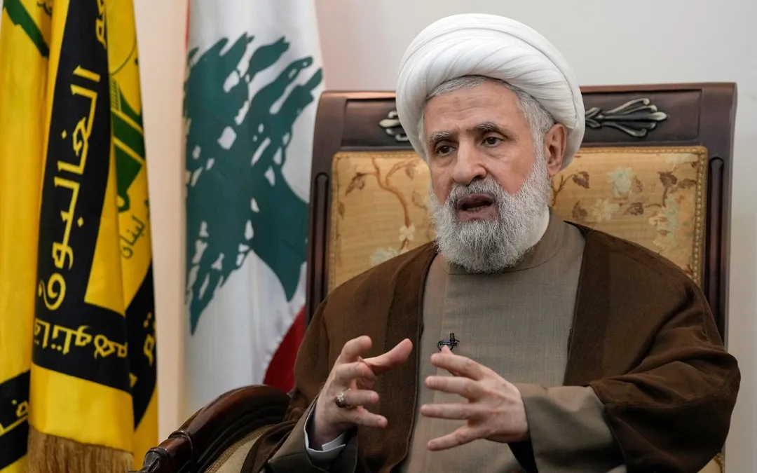 El secretario general de Hezbolá, Naim Qassem.
